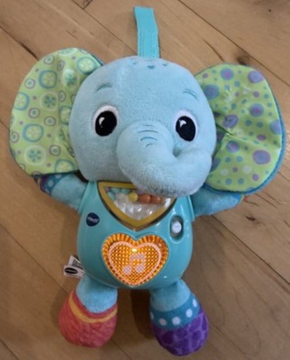 VTech Musical Rhymes Elephant Interactive Plush Toy Tested Working Lights Up EUC